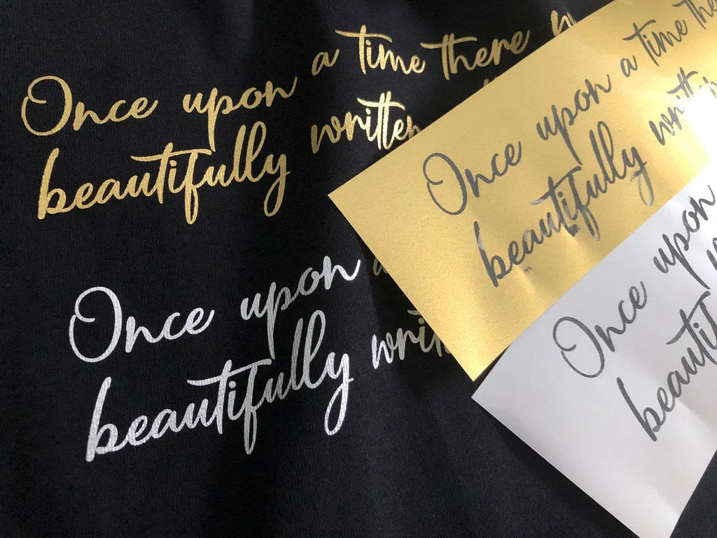 Flex Soft Metallic Transfer Printing - Single Colour Metallics Professional Quality Custom Printed Laser Transfer Prints, Forever Flex-Soft - Ready-To-Press