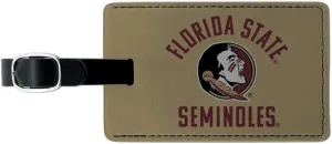 Florida State Seminoles Rectangle Leather Luggage Card Suitcase Carry-On ID Tag