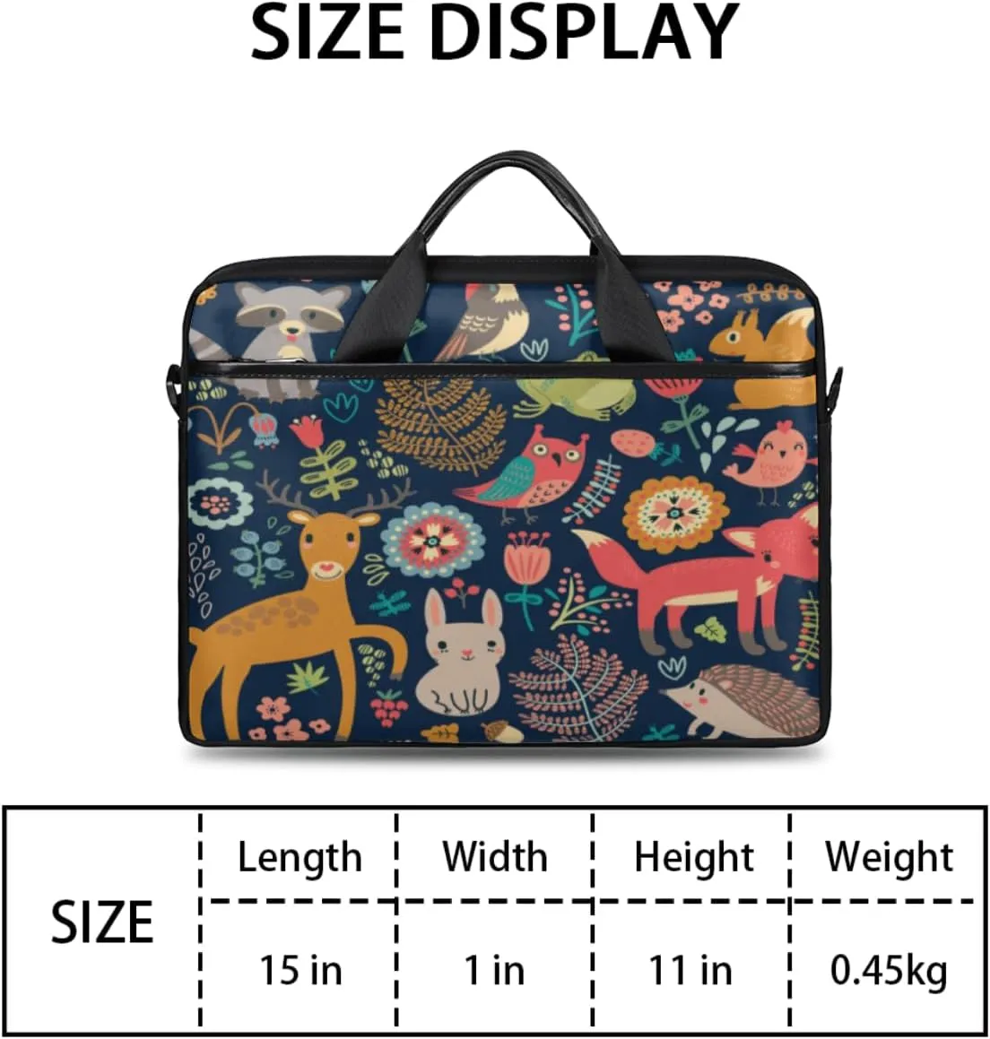 Flowers Laptop Bag for Women Men 13-15 Inch Computer Briefcase Bag Lightweight Notebook Shoulder Messenger Bag