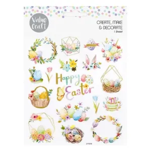 Foil Stickers Easter Egg Basket