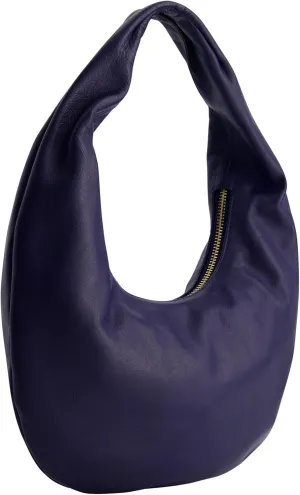 Fred Segal Hobo Bag, Women's Leather Shoulder Bag, Midnight