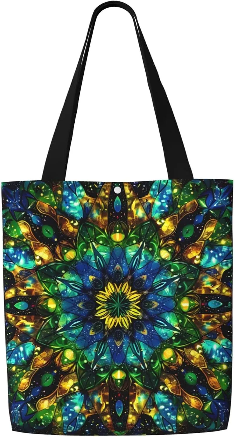 Garden Preety Scenery Canvas Shoulder Bag Reusable Tote Bag Soft Lightweight Cloth Bags For Women Girls Lady Casual