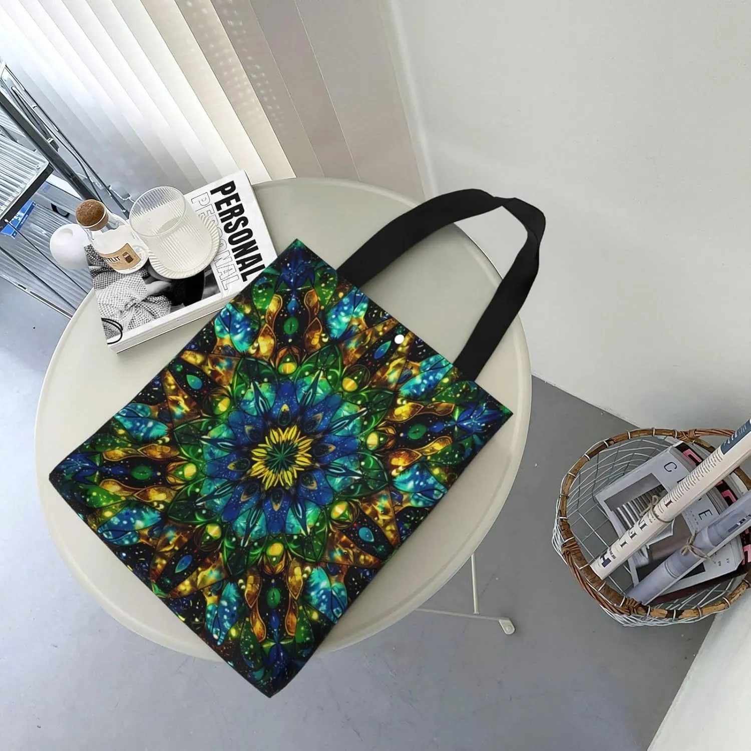 Garden Preety Scenery Canvas Shoulder Bag Reusable Tote Bag Soft Lightweight Cloth Bags For Women Girls Lady Casual