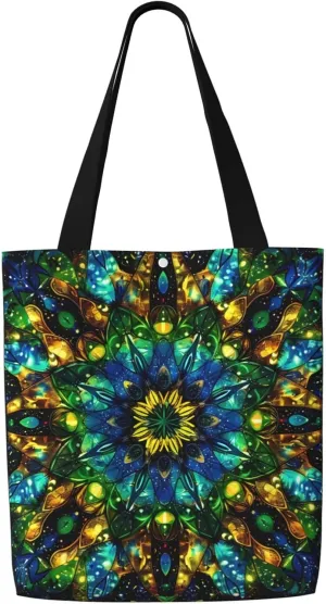 Garden Preety Scenery Canvas Shoulder Bag Reusable Tote Bag Soft Lightweight Cloth Bags For Women Girls Lady Casual