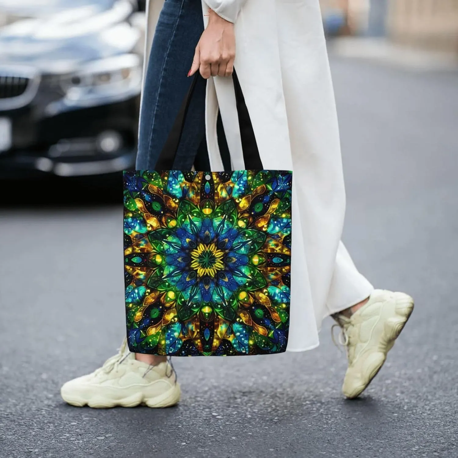 Garden Preety Scenery Canvas Shoulder Bag Reusable Tote Bag Soft Lightweight Cloth Bags For Women Girls Lady Casual