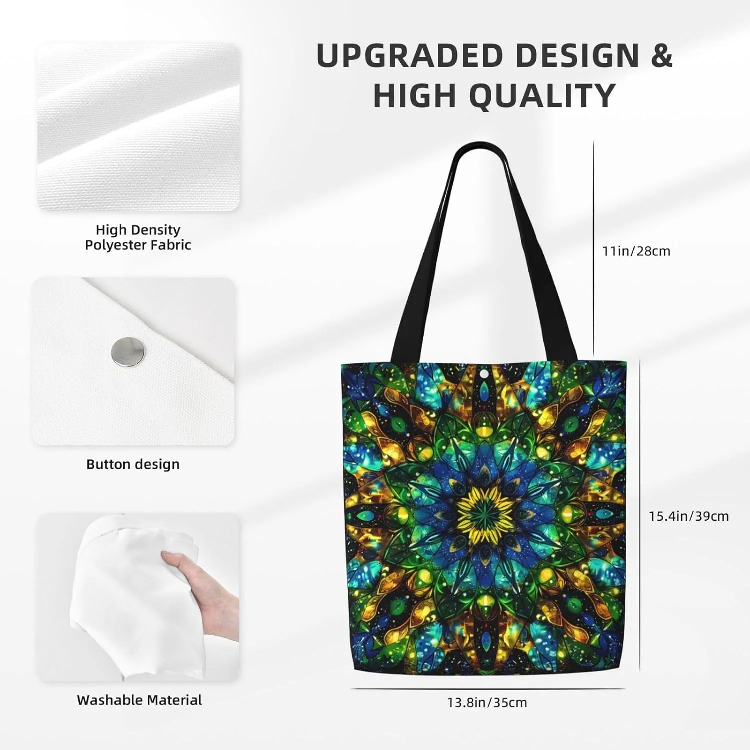 Garden Preety Scenery Canvas Shoulder Bag Reusable Tote Bag Soft Lightweight Cloth Bags For Women Girls Lady Casual