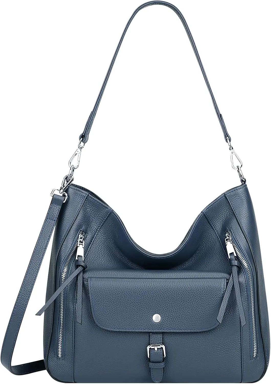 Genuine Leather Hobo Bags for Women Soft Large Shoulder Handbags Ladies Classic Work Purses and Handbags(O211E Black)