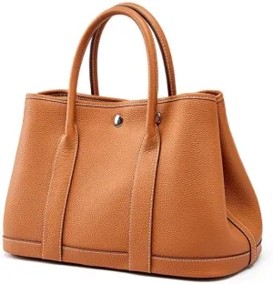 Genuine Leather Women's Bag Big, Shoulder Cross-body Tote Bag, Versatile Garden Bag, Large Handbag, Shopping Bag,(Black)