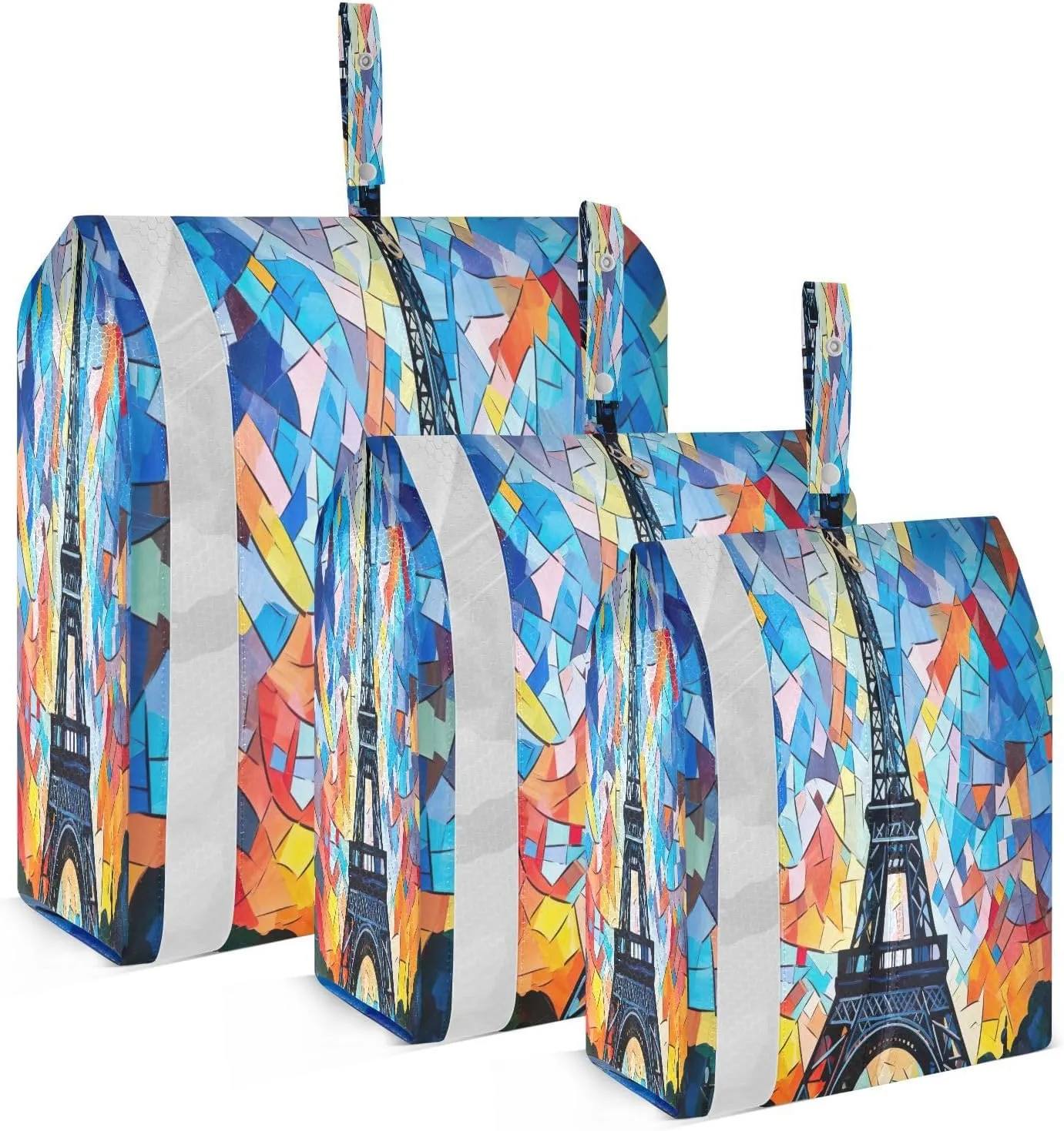 Geometry Abstract Eiffel Tower Compression Packing Cubes for Travel Packing Organizers Large Luggage Organizers Bags for Travel Accessories and Essentials
