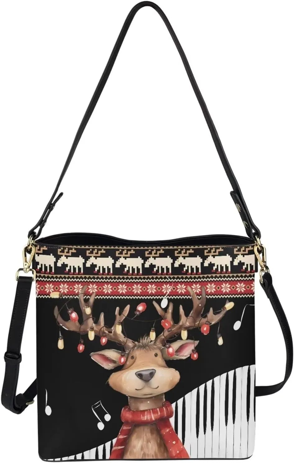 GIFTPUZZ Bucket Bags for Women Trendy Bucket Bag Purses Crossbody Bags for Women PU Leather Tote Bag Waterproof