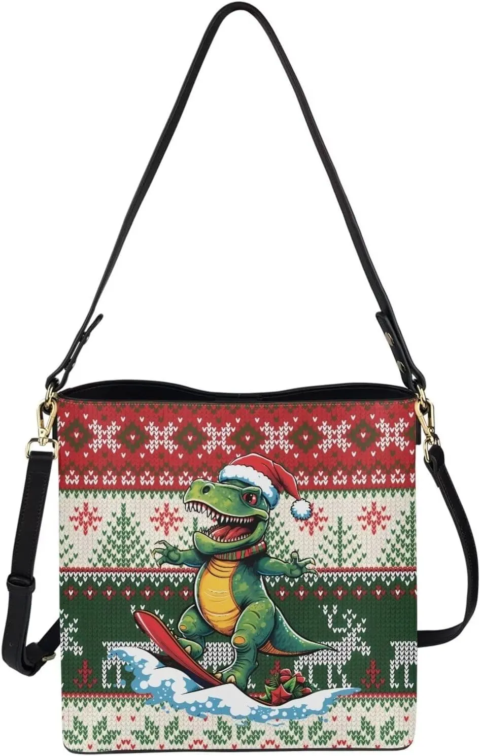 GIFTPUZZ Bucket Bags for Women Trendy Bucket Bag Purses Crossbody Bags for Women PU Leather Tote Bag Waterproof