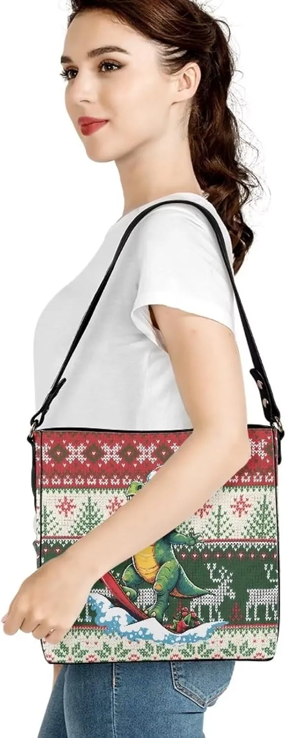 GIFTPUZZ Bucket Bags for Women Trendy Bucket Bag Purses Crossbody Bags for Women PU Leather Tote Bag Waterproof