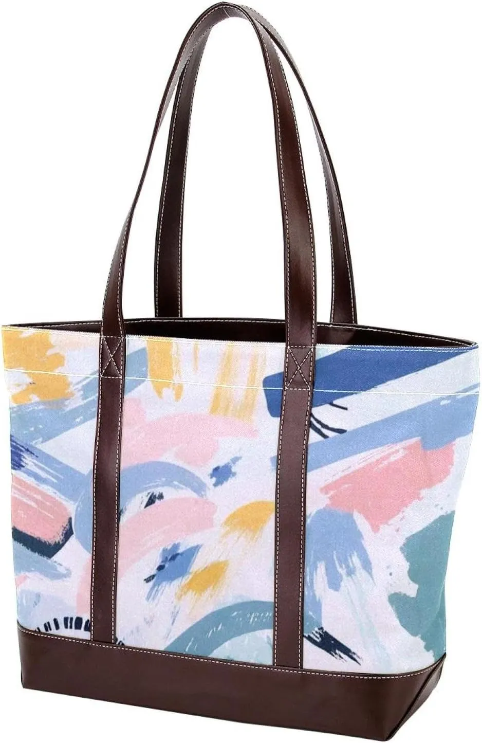 Graffiti in Color-103 Tote Bags Durable Leather Canvas Purses and Handbags for Women Top Handle Shoulder Satchel Hobo Bags