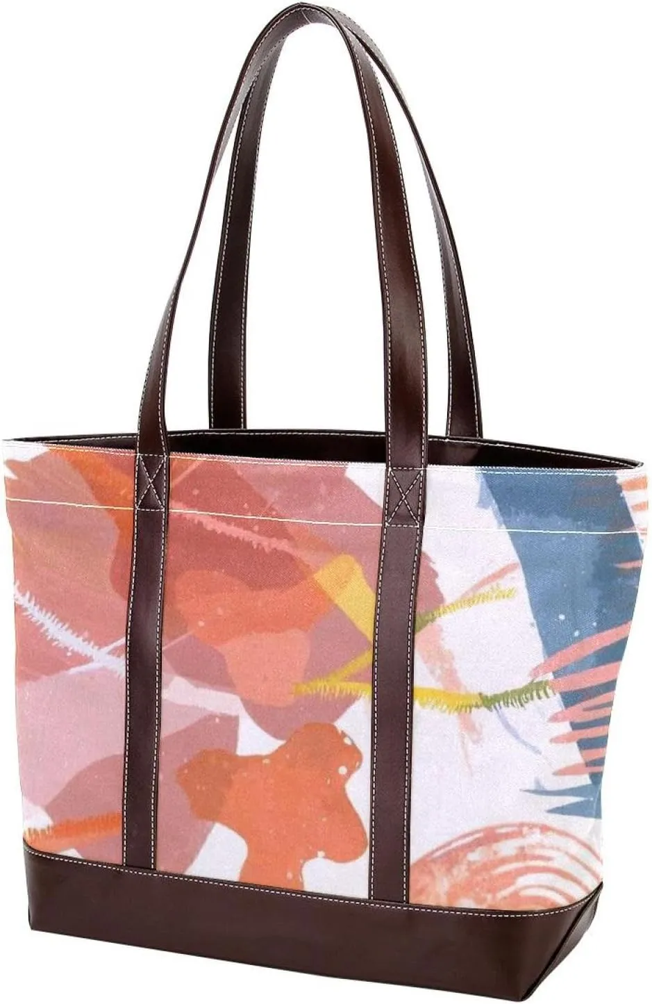 Graffiti in Color-112 Tote Bags Durable Leather Canvas Purses and Handbags for Women Top Handle Shoulder Satchel Hobo Bags