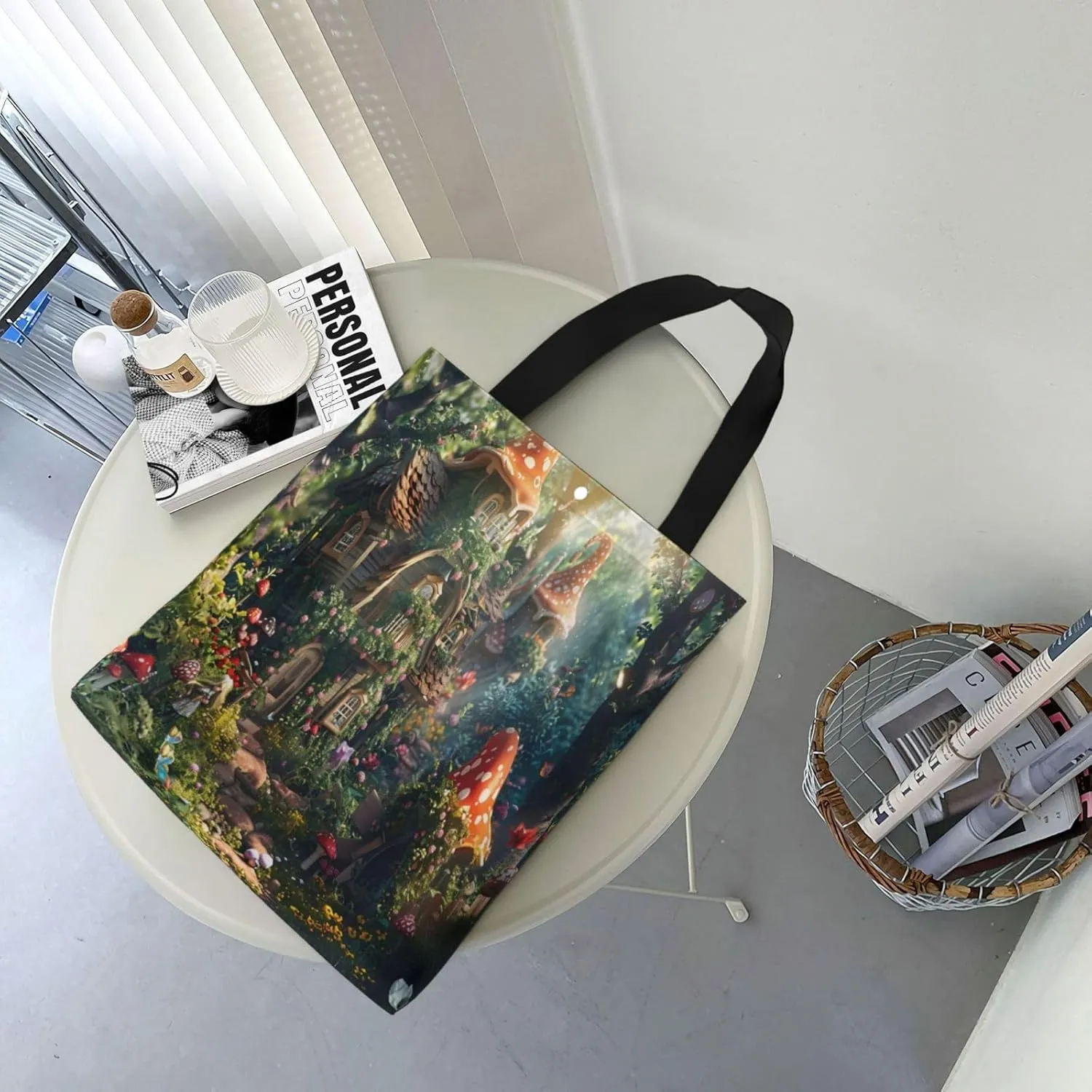 Green Mandala Abstract Canvas Shoulder Bag Reusable Tote Bag Soft Lightweight Cloth Bags For Women Girls Lady Casual