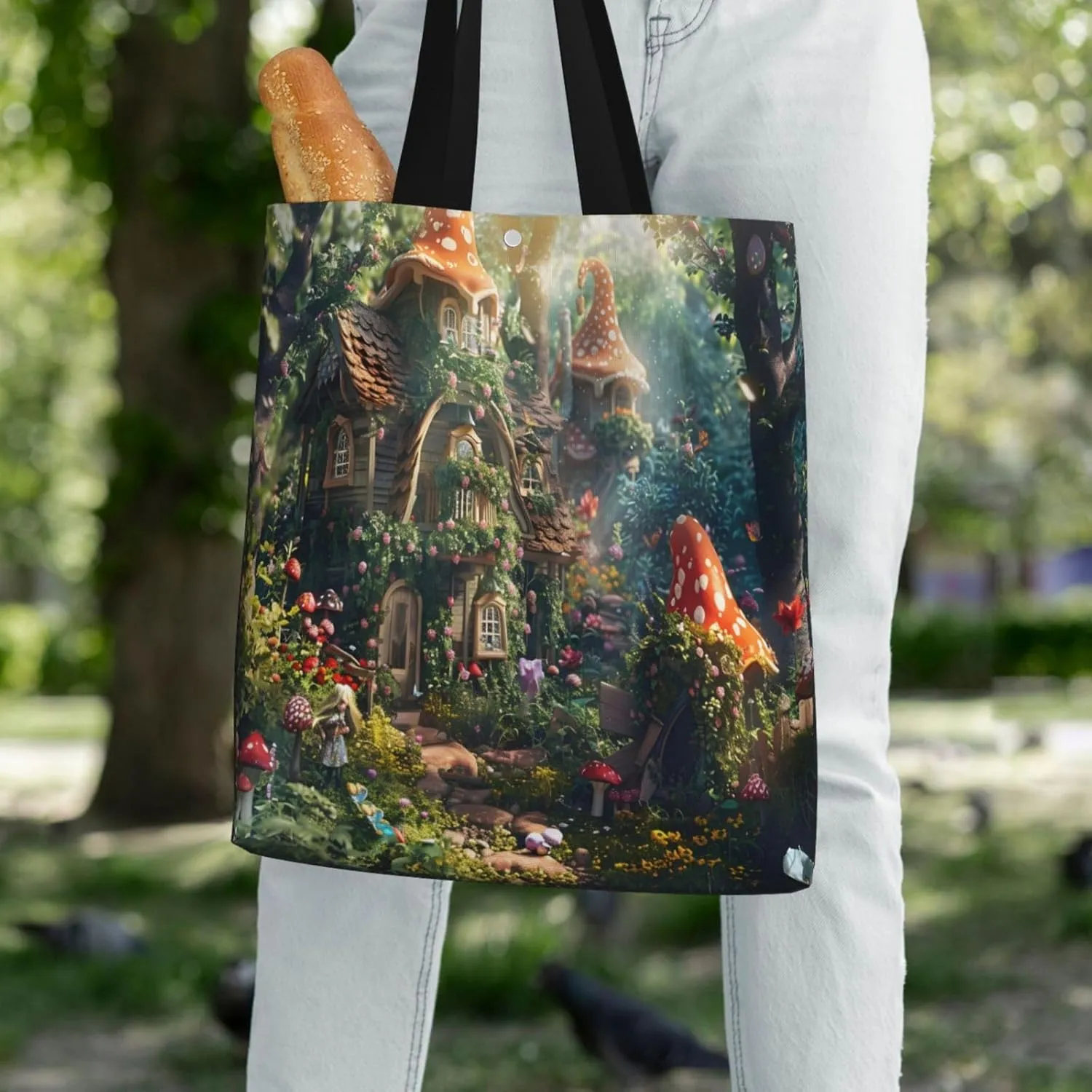 Green Mandala Abstract Canvas Shoulder Bag Reusable Tote Bag Soft Lightweight Cloth Bags For Women Girls Lady Casual