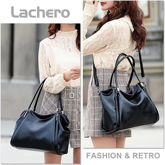 Handbag and Purses for Women, Soft PU Leather Hobo Tote Bags Fashion Large Capacity Underarm Bag