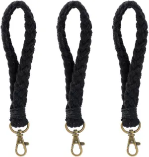 Handmade Cotton Macrame Keychain, Boho Wristlet Bracelet