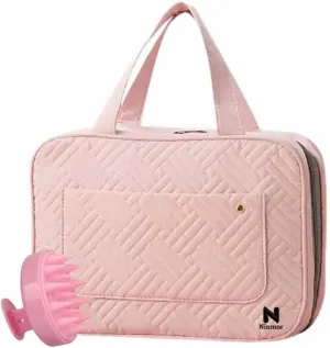 Hanging Travel Toiletry Bag for Women  Large Waterproof Organizer with Multiple Compartments  Foldable Toiletry Travel Bag for Cosmetics, Toiletries & Makeup  Compact & Lightweight for Trips
