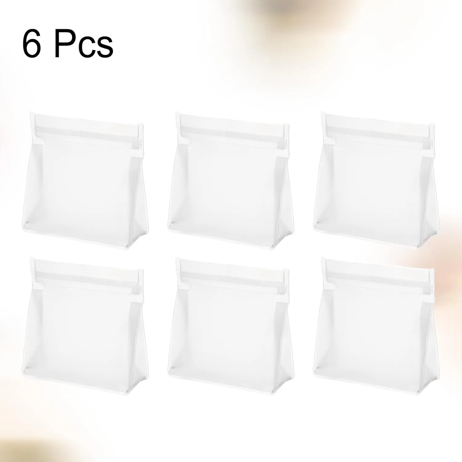 HARFINGTON 6pcs Mini Clear Makeup Bags EVA Waterproof Small Cosmetic Organizer Pouch with Zipper for Travel Carry-on Airport Toiletry Makeup Bags