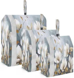 Hibiscus Floral Watercolor Compression Packing Cubes 3 Set Travel Packing Cubes for Suitcases Organizer Bags Set for Carry on Luggage