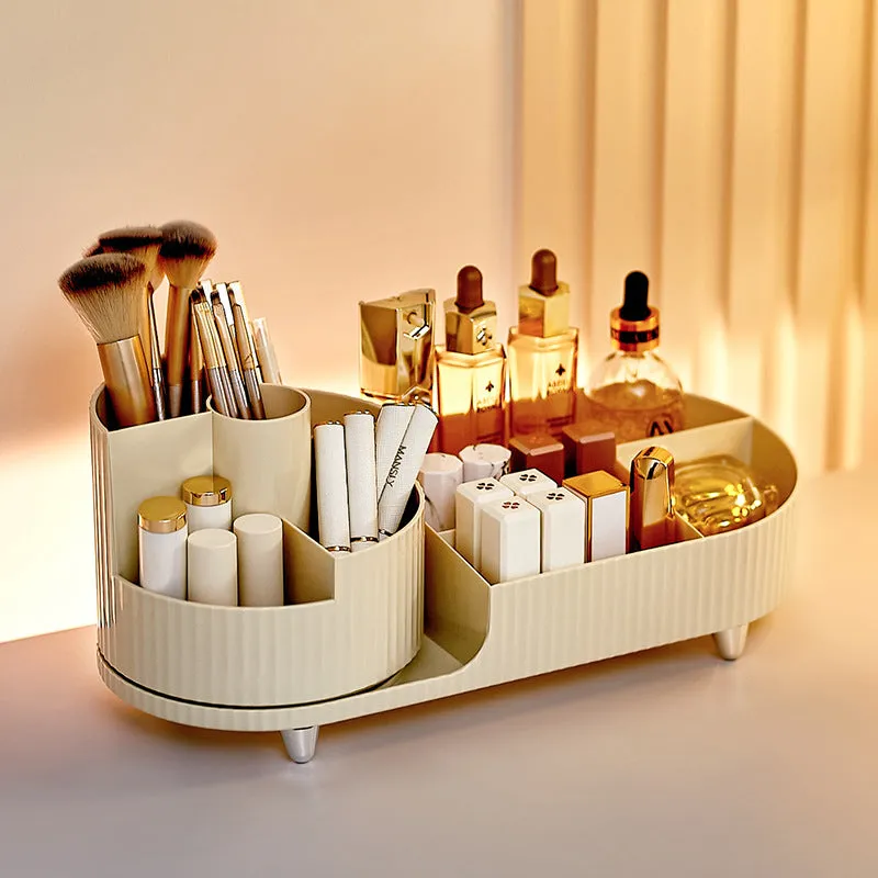 High-Capacity Rotatable Makeup Organizer Box