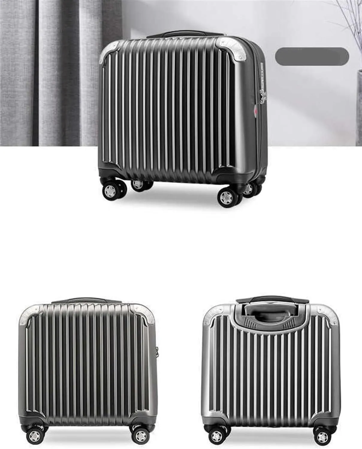 IRYZE Lightweight Suitcase Hardside Expandable Spinner Wheel Luggage, TSA Locks PC Lightweight Suitcases Luggage Carry on Luggage (Color : A, Size : 18inch)