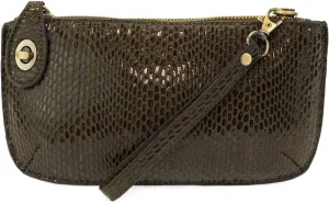 Joy Susan Womens Crossbody Wristlet: Python Clutch