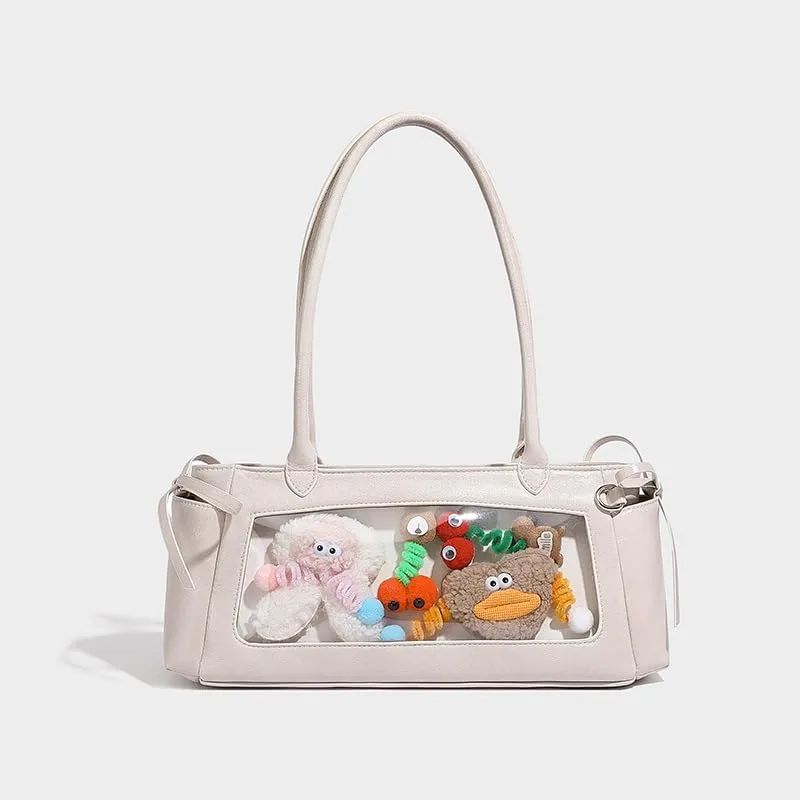 Kawaii Lolita Ita Shoulder Bag Cute Baguette Shoulder Handbag Trendy Purse Aesthetic Streetwear Coquette Sling Purse