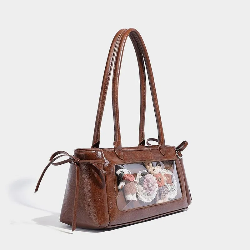 Kawaii Lolita Ita Shoulder Bag Cute Baguette Shoulder Handbag Trendy Purse Aesthetic Streetwear Coquette Sling Purse