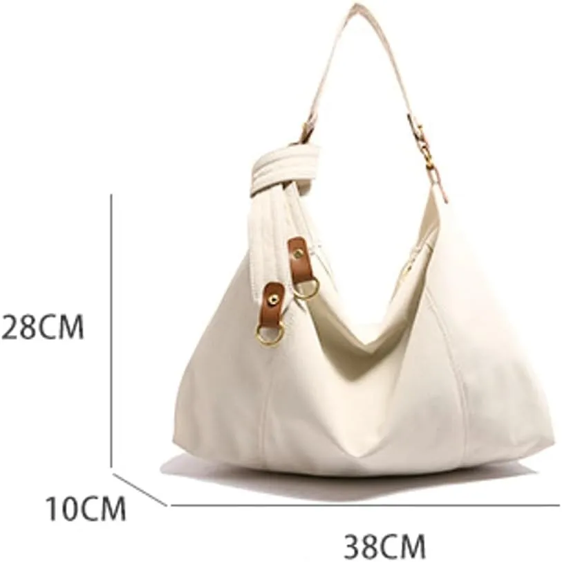 Large Soft Shoulder Bag Classic Purse Clutch Shoulder Tote HandBag with Zipper Closure for Women Slouchy Hobo Bags
