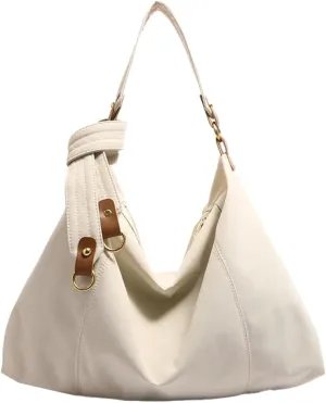 Large Soft Shoulder Bag Classic Purse Clutch Shoulder Tote HandBag with Zipper Closure for Women Slouchy Hobo Bags