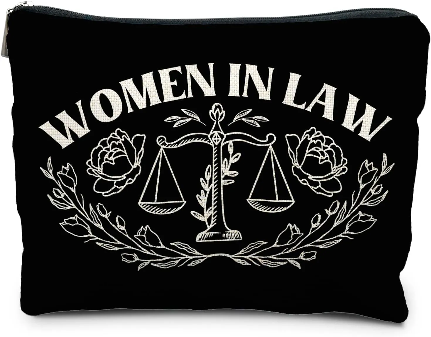 Lawyer Gifts for Women - Law Graduation & Future Lawyer Gift, Women in Law Cosmetic Bag - Black Makeup Pouch