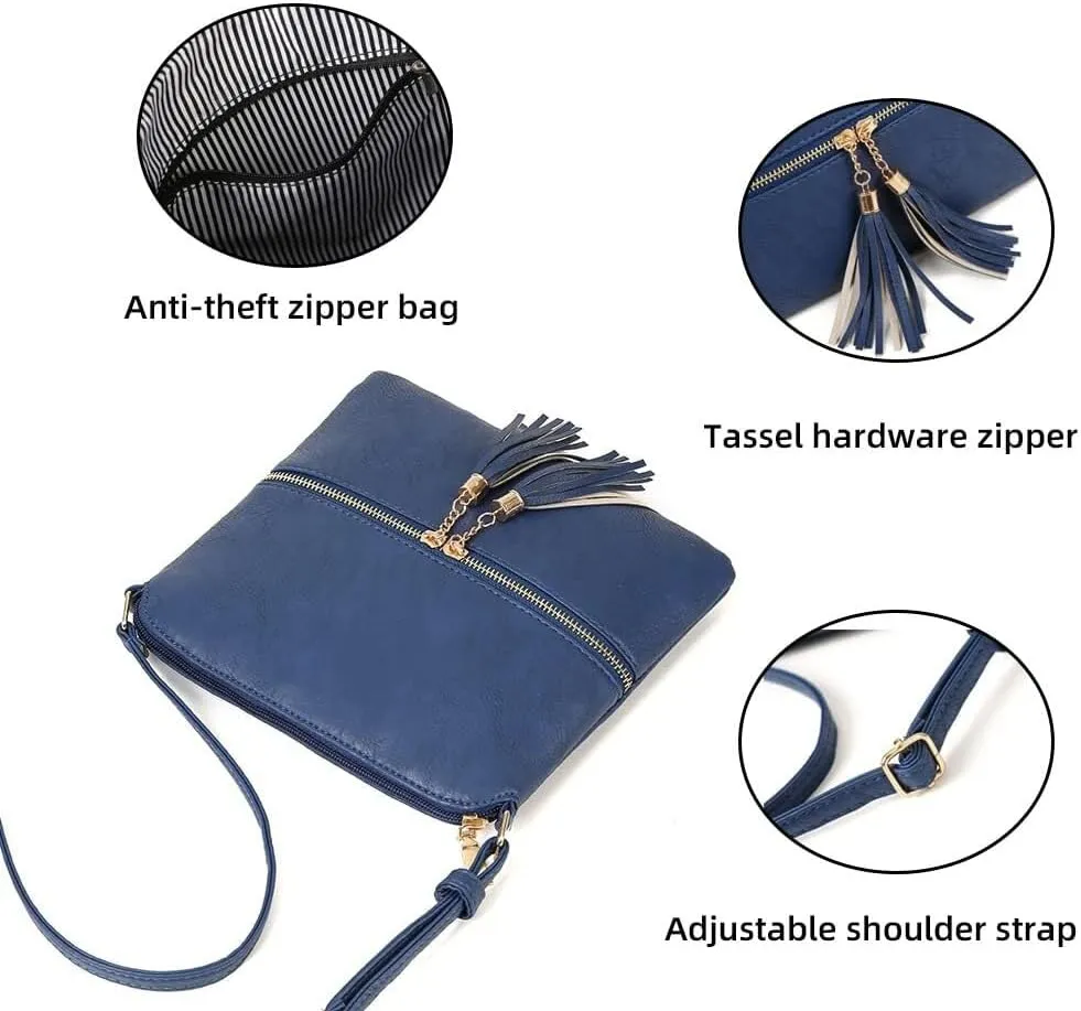 Lightweight Dome Shoulder Retro Leather Satchel Wallet for Work Travel Crossbody for Women