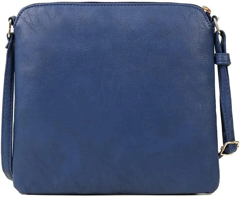 Lightweight Dome Shoulder Retro Leather Satchel Wallet for Work Travel Crossbody for Women