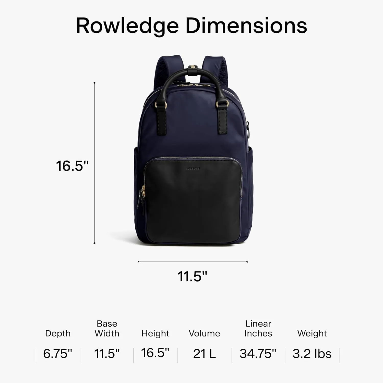 Lo & Sons Rowledge Backpack & Tote - Premium Travel Laptop Bag with 13" Laptop Compartment, Luggage Sleeve | Leather & Water Resistant Nylon | Chic Modern Bag for Women for Everyday, Work, Business