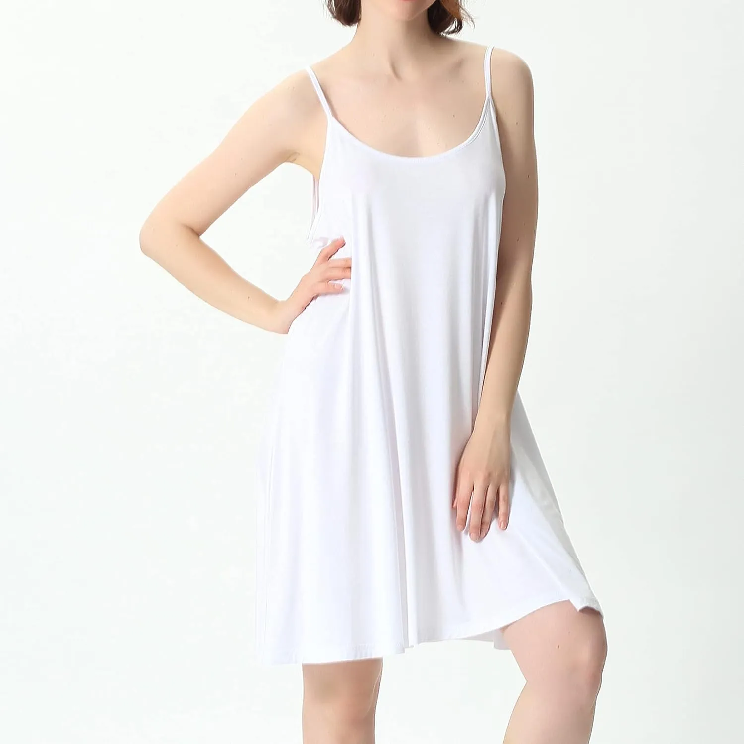 Lu's Chic Women's Nightgown Cami Cotton Sleepwear Plus Size Sleeveless Loungewear