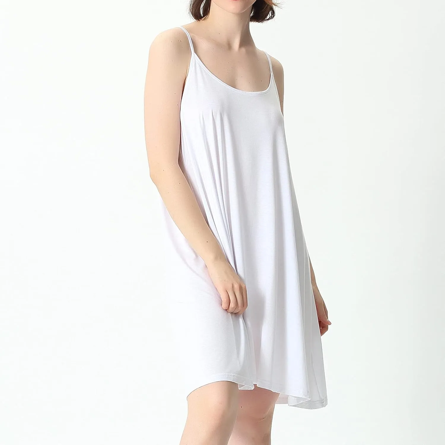 Lu's Chic Women's Nightgown Cami Cotton Sleepwear Plus Size Sleeveless Loungewear