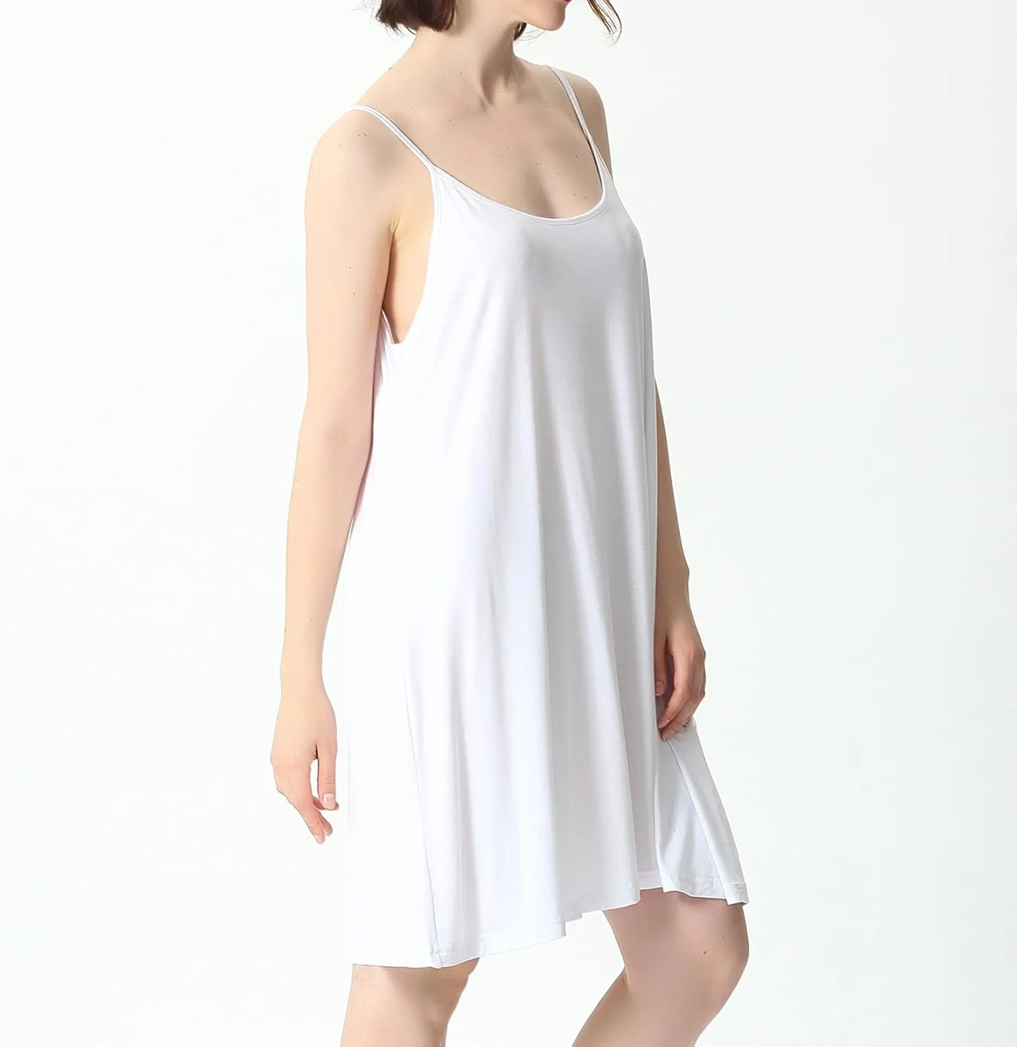 Lu's Chic Women's Nightgown Cami Cotton Sleepwear Plus Size Sleeveless Loungewear