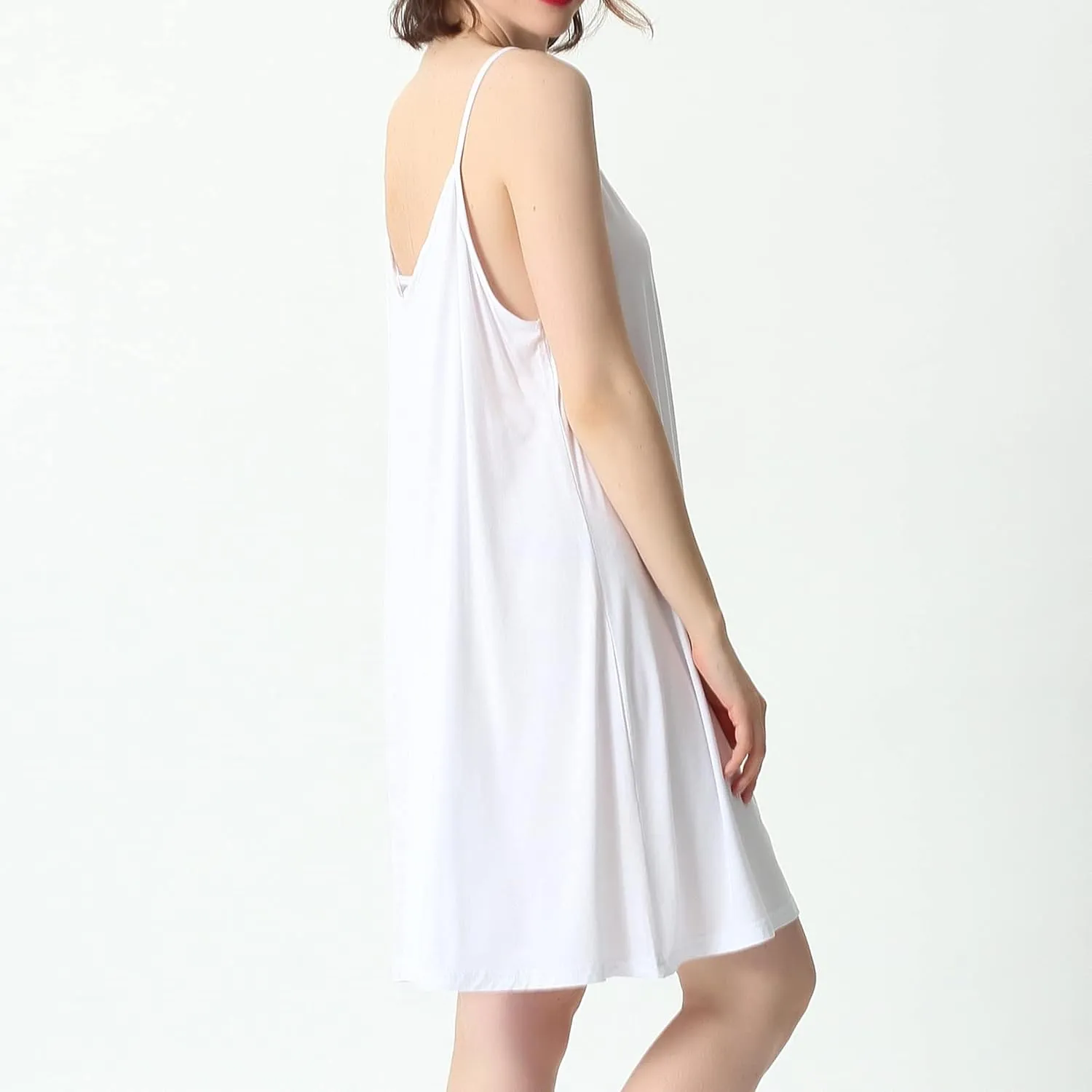 Lu's Chic Women's Nightgown Cami Cotton Sleepwear Plus Size Sleeveless Loungewear