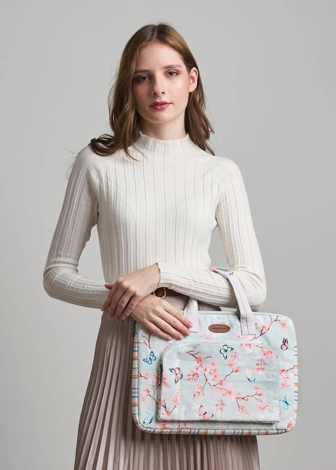 Maison d'Hermine Laptop bag with front pocket Stain and water repellent Cotton canvas