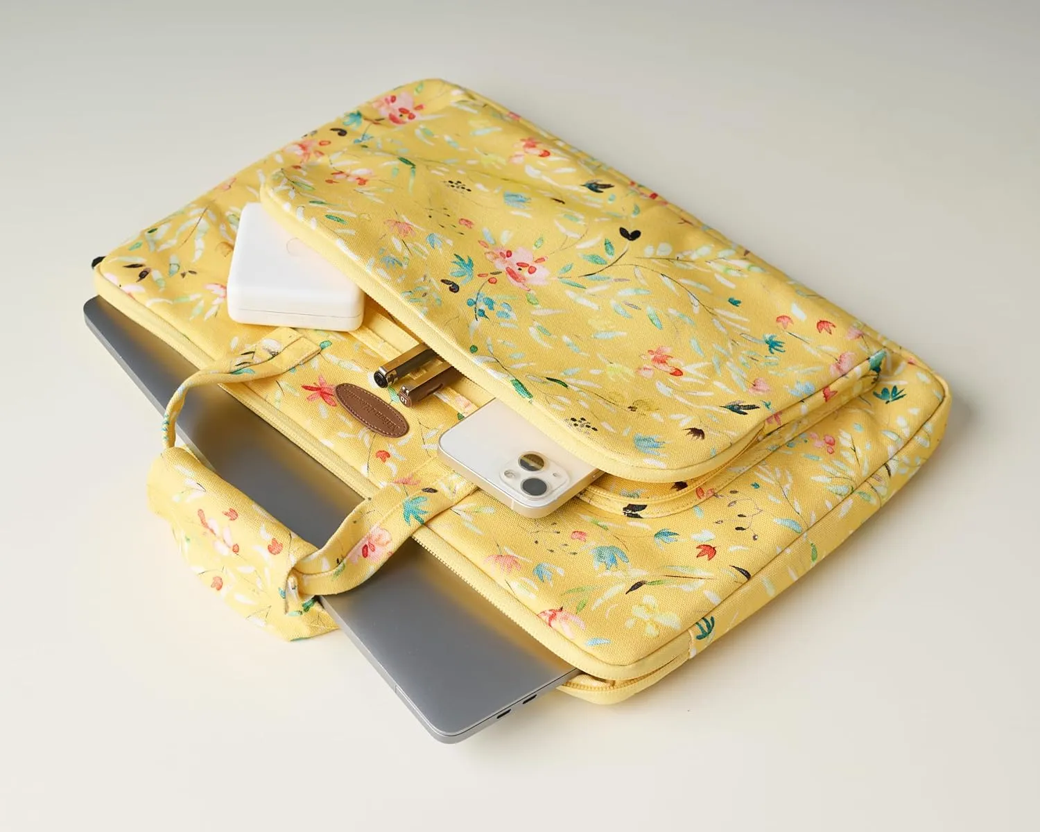 Maison d'Hermine Laptop bag with front pocket Stain and water repellent Cotton canvas