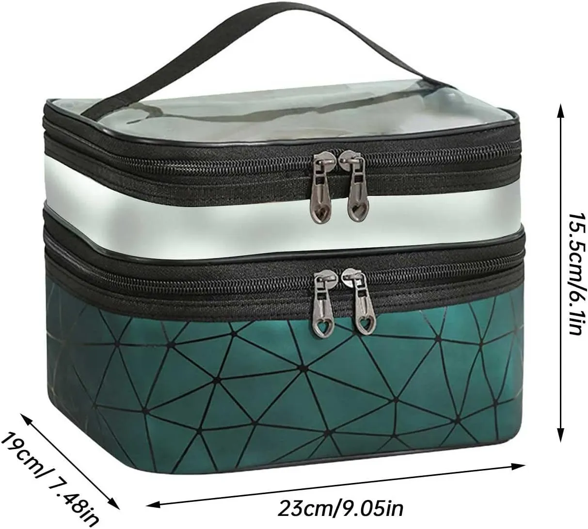 Makeup Travel Case Leopard Makeup Bags Double Layer Travel Cosmetic Cases Make Up Organizer Toiletry Bags Double Layer