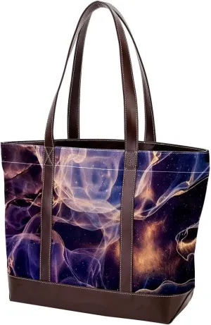 Marble Texture-1363 Tote Bags Durable Leather Canvas Purses and Handbags for Women Top Handle Shoulder Satchel Hobo Bags