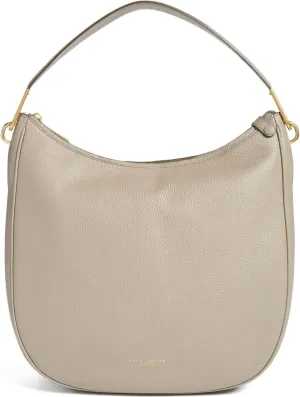 Marc Jacobs Marc Pike Place Leather Hobo Shoulder Bag (Beige)
