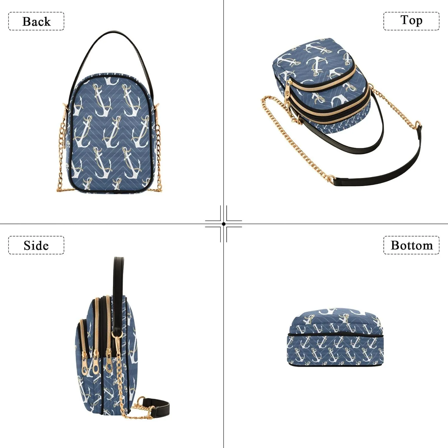 Marine Whales Dolphin Blue Shoulder Handbag Women Cell Phone Handbag Floral Designer Clutch Tote