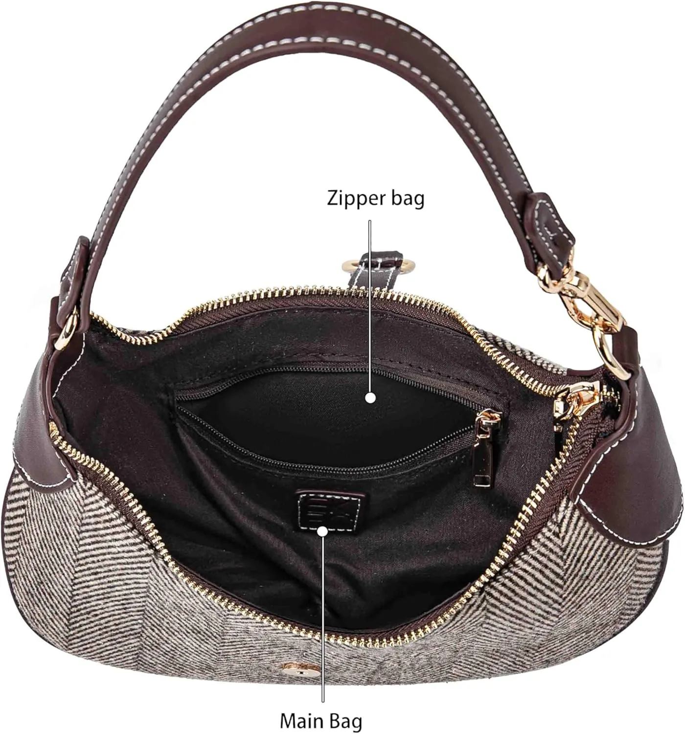 MKF Collection Shoulder Bag for Women, Weave Vegan Leather Hobo Bag Top Handle Handbag Purse by Mia K