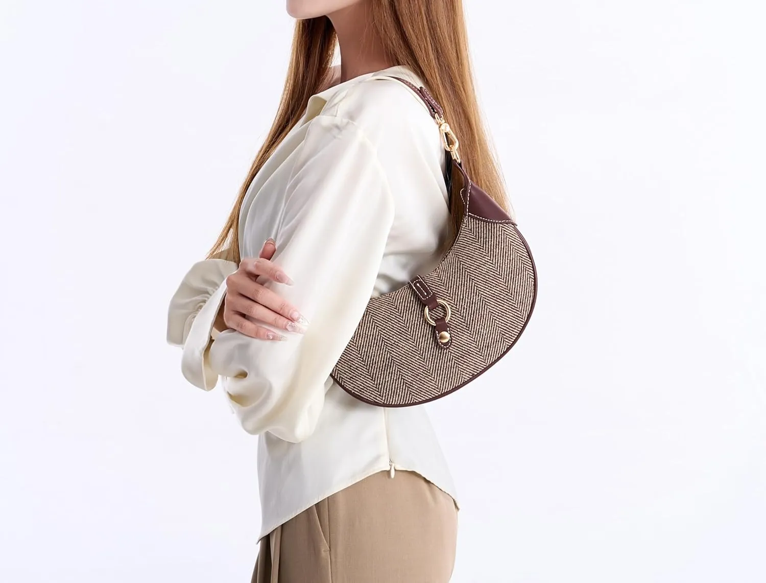 MKF Collection Shoulder Bag for Women, Weave Vegan Leather Hobo Bag Top Handle Handbag Purse by Mia K
