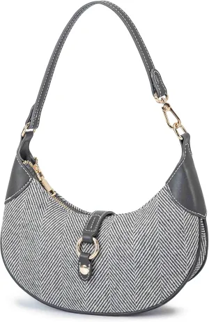 MKF Collection Shoulder Bag for Women, Weave Vegan Leather Hobo Bag Top Handle Handbag Purse by Mia K
