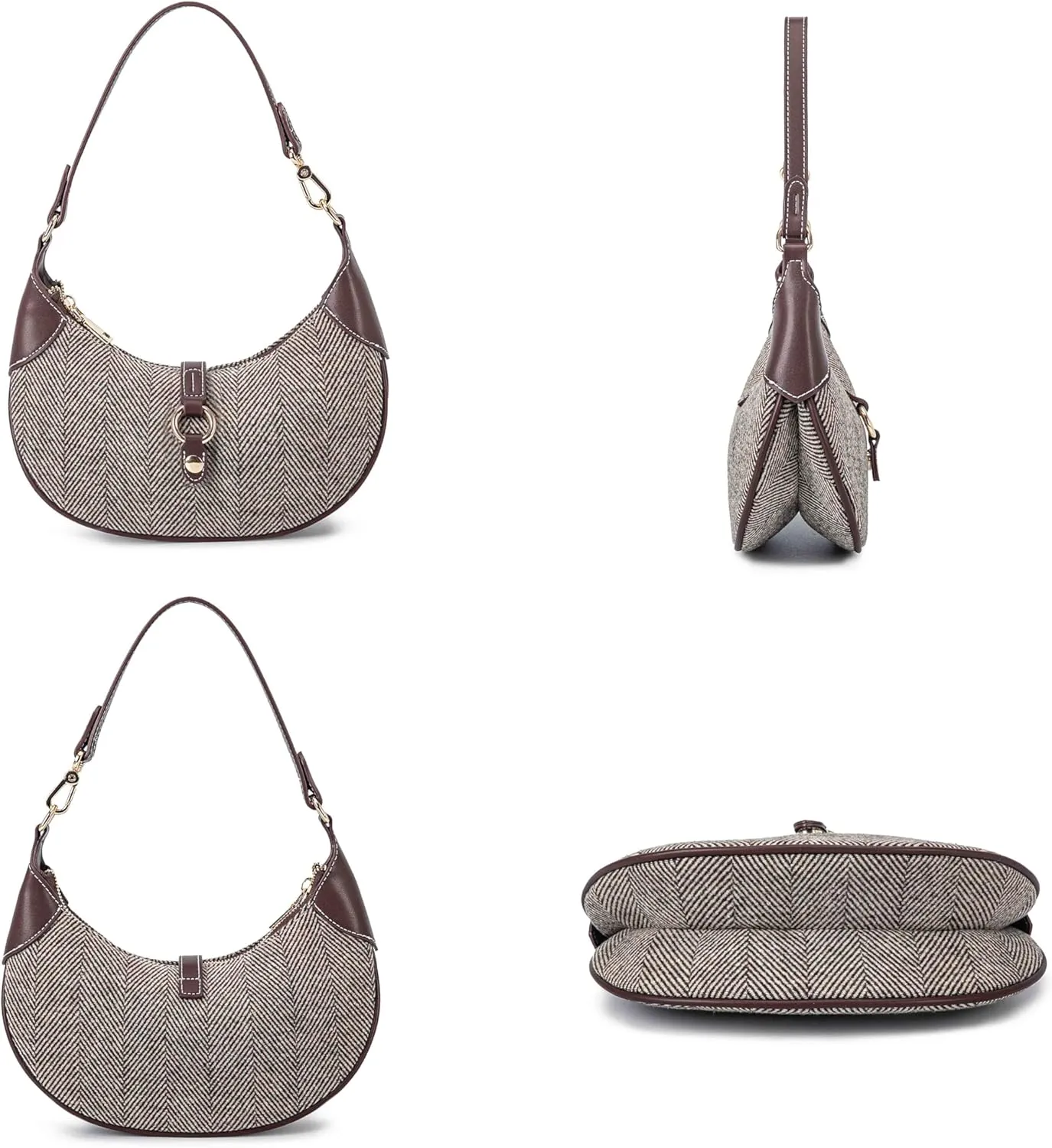 MKF Collection Shoulder Bag for Women, Weave Vegan Leather Hobo Bag Top Handle Handbag Purse by Mia K